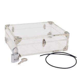 LOUIS VUITTON Monogram Love Message Mini Trunk Plastic Clear M99079 Auth 157612V